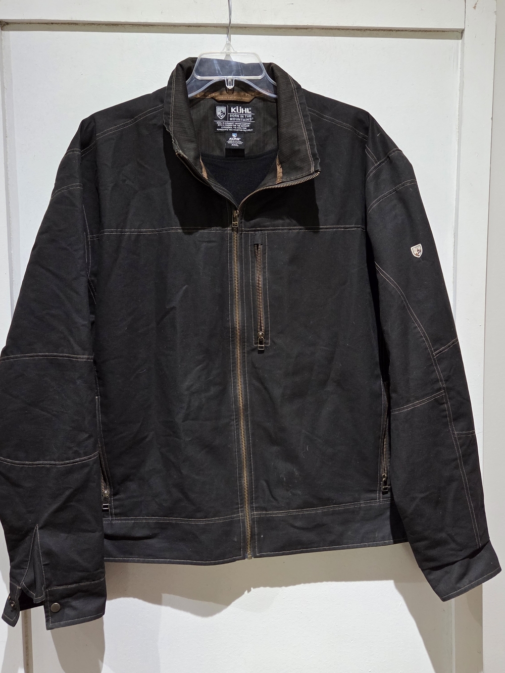 Kuhl Burr Jacket Brown Bomber with Contrast Stitching